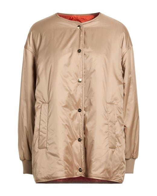 Max Mara Natural Camel Jacket Polyester