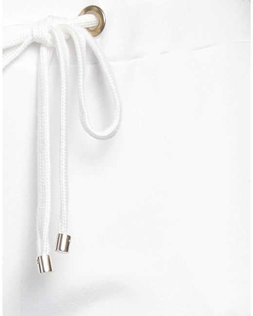 Iceberg White Pants Cotton, Elastane