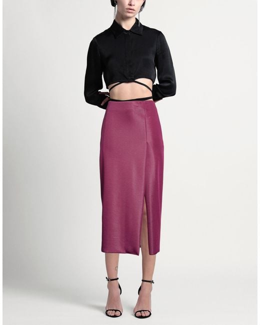 THE M.. Purple Midi Skirt