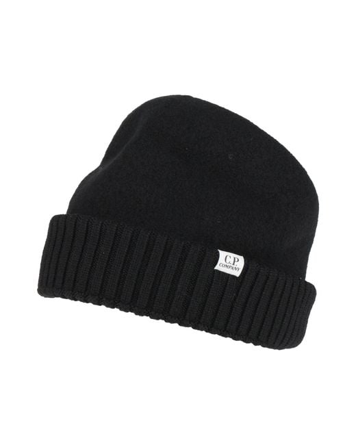 C P Company Black Hat Wool for men