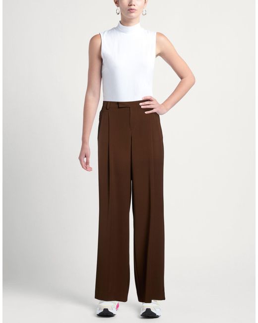 JACOB LEE Brown Pants Silk