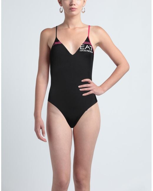 EA7 Black One-piece Swimsuit