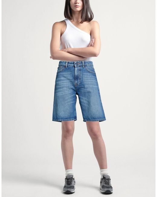 SOLOTRE Blue Denim Shorts