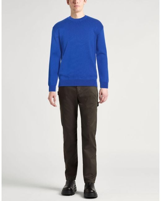 Roberto Collina Blue Sweater Cotton, Nylon, Elastane for men