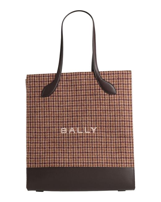 Bally Brown Camel Handbag Textile Fibers
