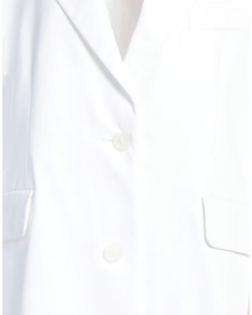 Hevò White Blazer Cotton