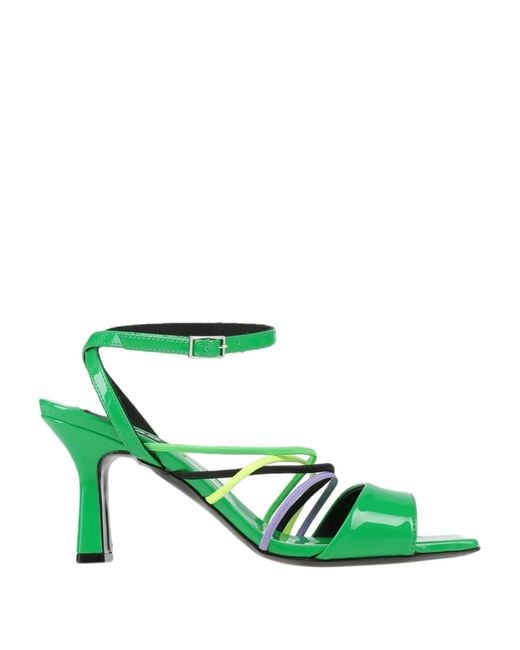 MSGM Green Sandals