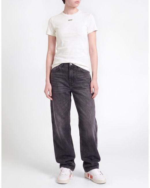 Off-White c/o Virgil Abloh White T-Shirt Cotton, Elastane
