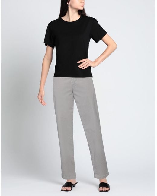 Nili Lotan Gray Pants Cotton, Elastane
