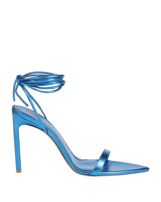 Bettina Vermillon Blue Azure Sandals Leather