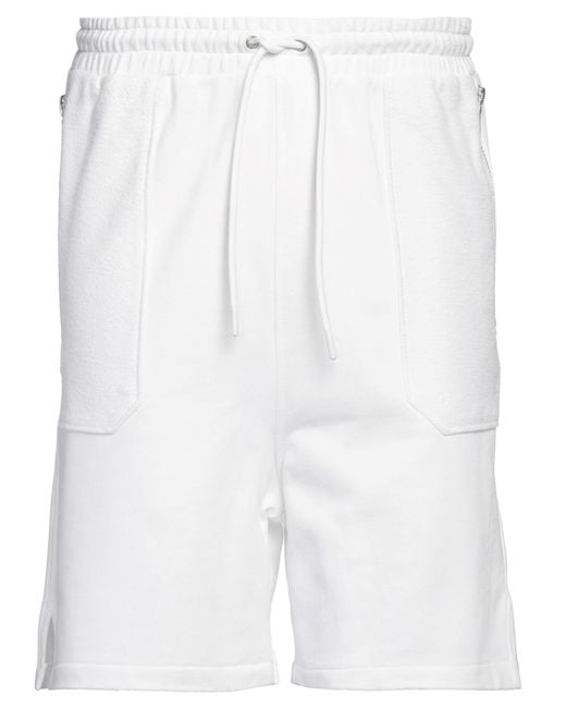 Les Hommes White Shorts & Bermuda Shorts Cotton for men