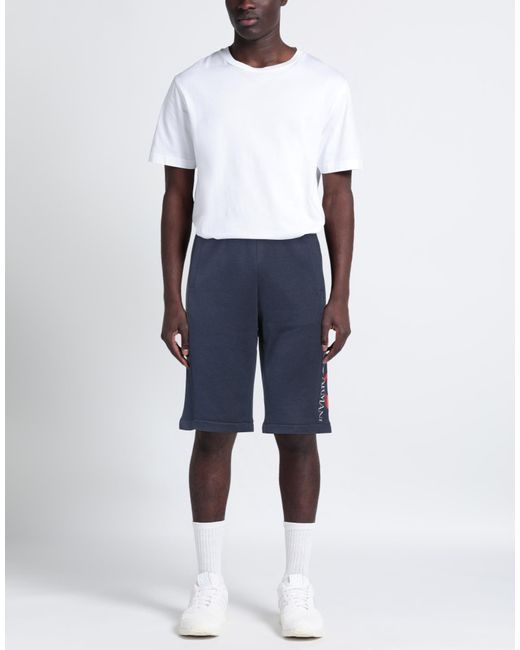 EA7 Blue Shorts & Bermuda Shorts Cotton, Polyester for men