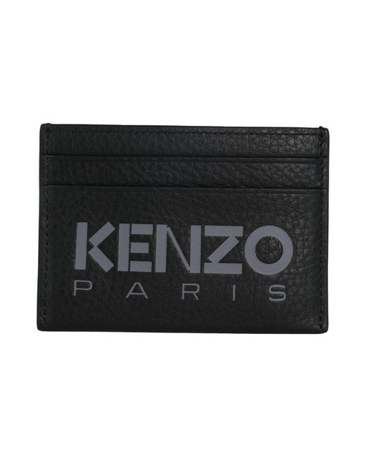 KENZO Black Document Holder Bovine Leather for men