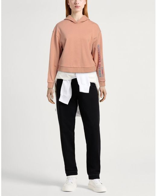 ARMANI EXCHANGE Pink Sweatshirt Cotton, Polyester, Elastane