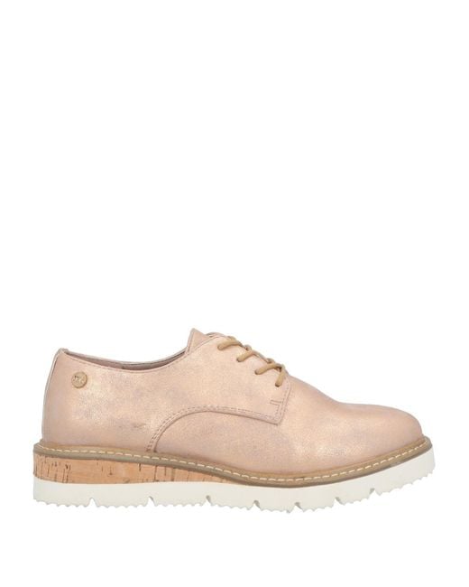 Xti Pink Lace-Up Shoes Tele Fibers