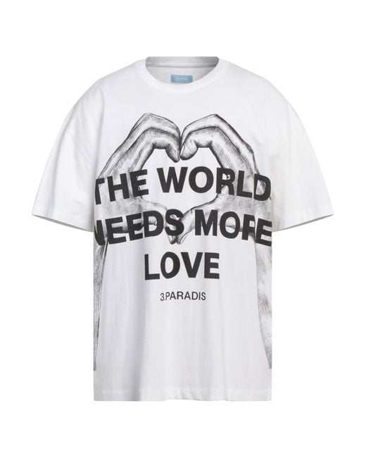 Camiseta 3.PARADIS de hombre de color White