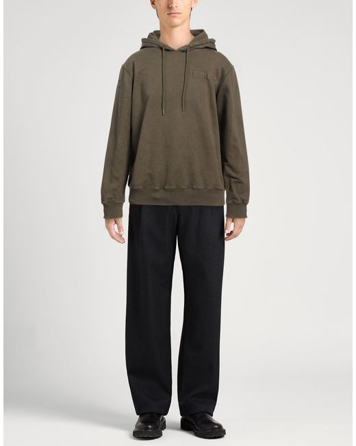 Schott Nyc Green Sweatshirt Cotton for men