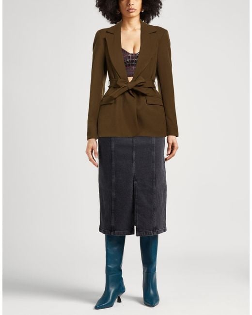 Kaos Brown Military Blazer Polyester, Viscose, Elastane