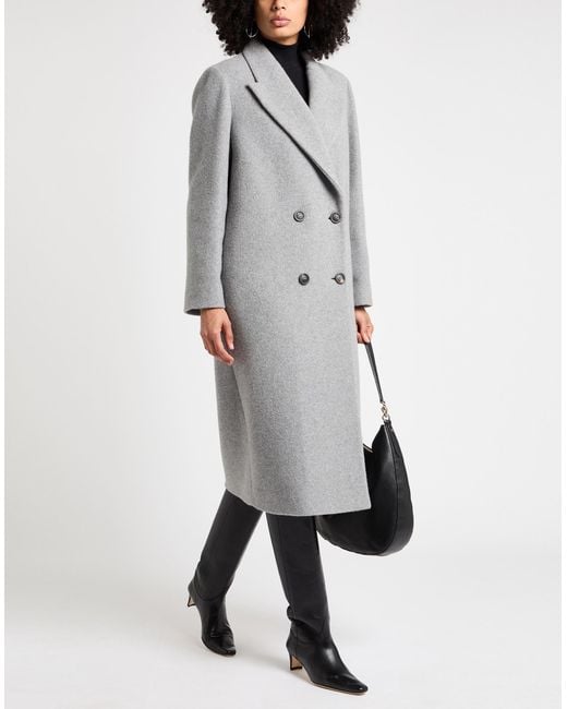 Peserico Gray Easy Coat Wool