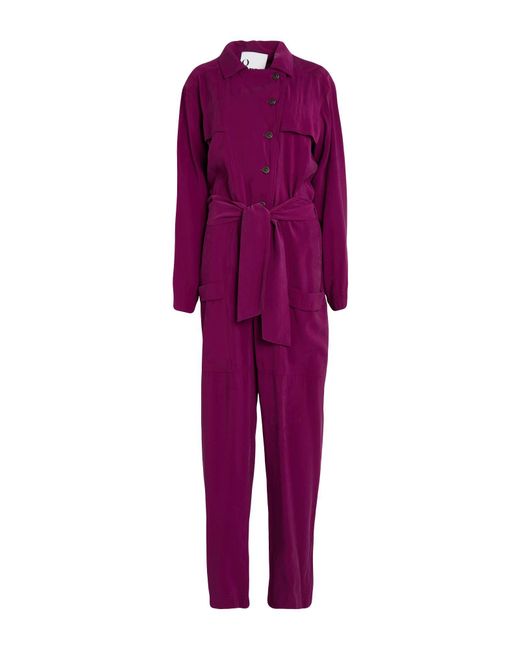 8pm Purple Jumpsuit Rayon, Polyester