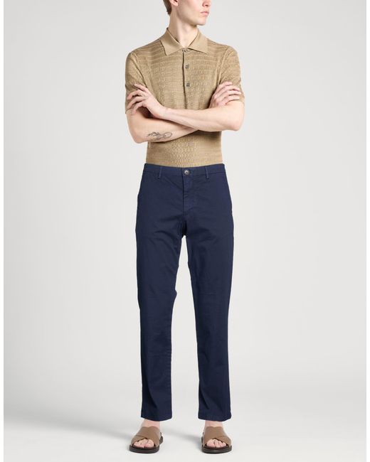 Paul Smith Blue Pants Organic Cotton, Elastane for men