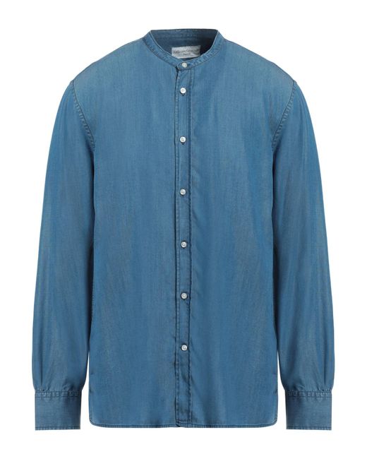 Officine Generale Blue Denim Shirt for men
