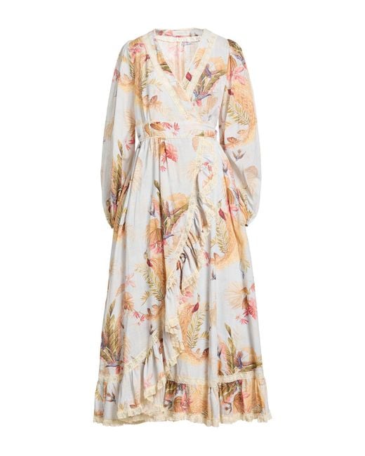 Zimmermann Natural Ivory Maxi Dress Cotton