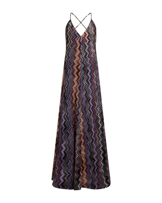 Missoni Purple Maxi Dress Viscose