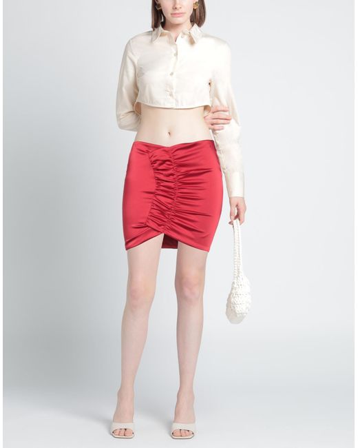 Soallure Red Mini Skirt
