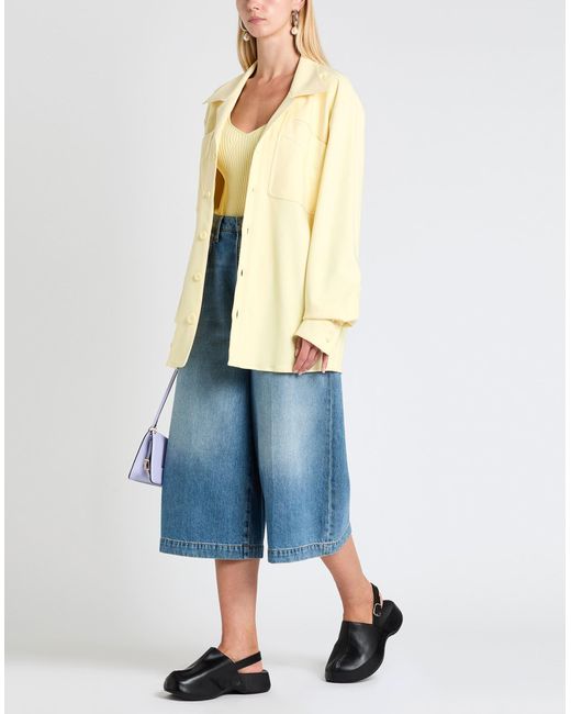 Opening Ceremony Yellow Shirt Polyester, Elastane