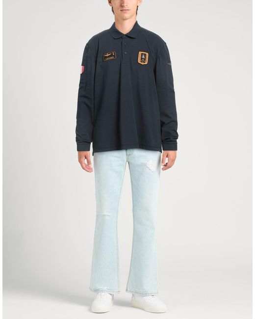 Aeronautica Militare Blue Polo Shirt for men