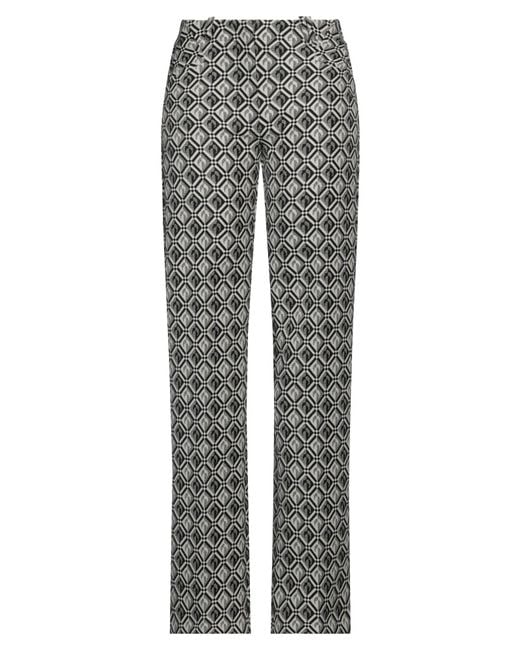 MARINE SERRE Gray Pants Wool, Recycled Polyester