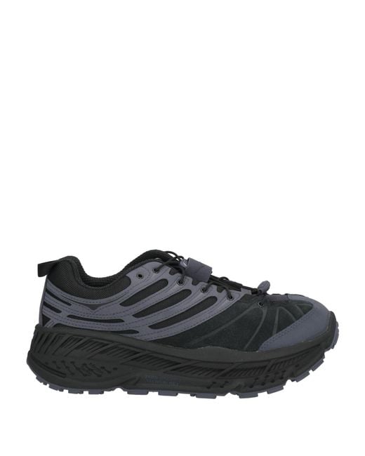 Hoka One One Black Charcoal Sneakers Leather, Textile Fibers for men