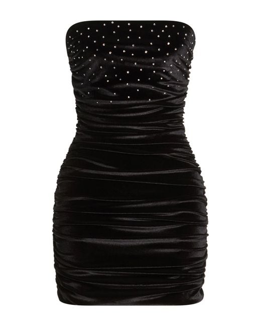 Amen Black Mini Dress Polyester, Elastane, Glass
