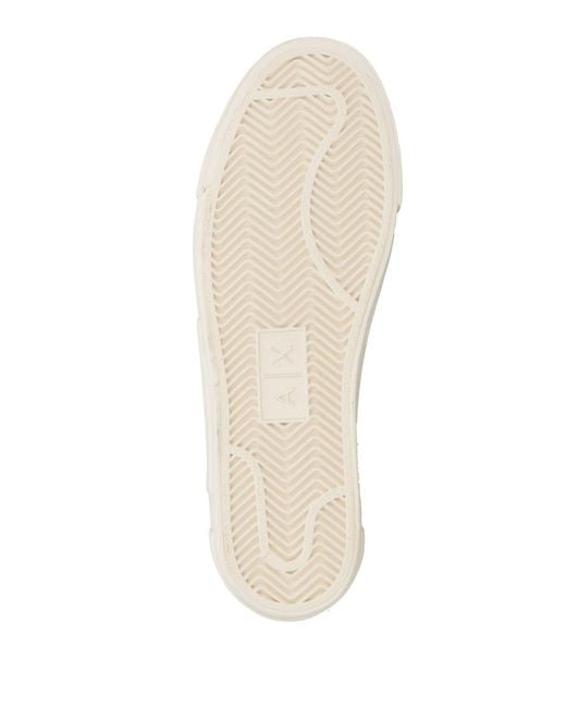 ARMANI EXCHANGE Natural Cream Sneakers Polyester, Polyurethane, Polyamide, Elastane