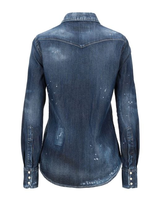 DSquared² Blue Denim Shirts
