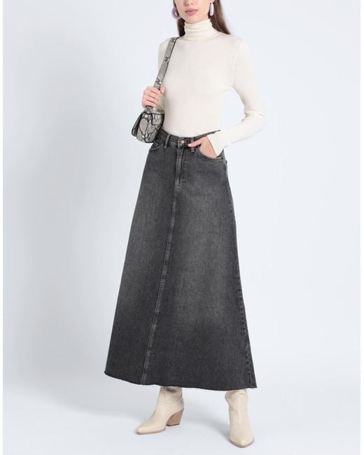 TOPSHOP Gray Denim Skirt