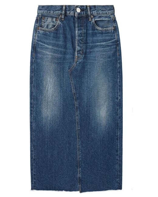 Moussy Blue Denim Skirt Cotton