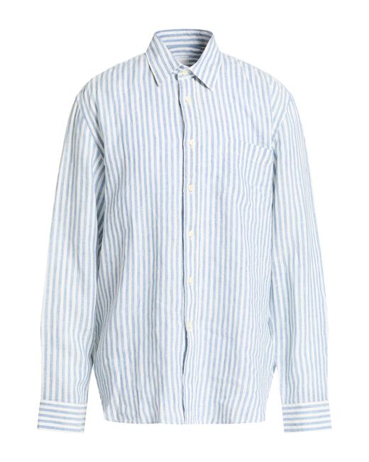 120% Lino Blue Shirt Linen for men