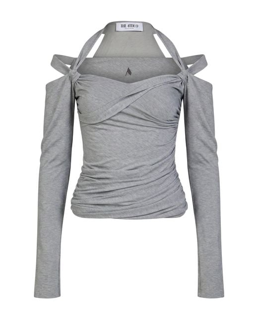 The Attico Blue Top Viscose, Elastane