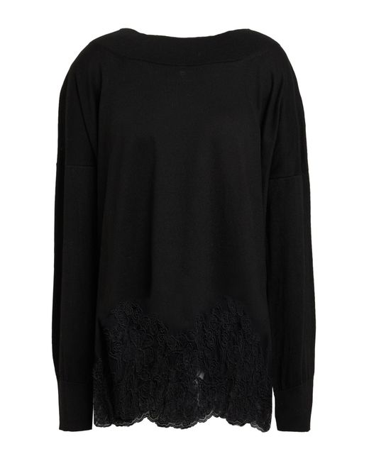 Ermanno Scervino Black Sweater Cotton, Polyester, Polyamide