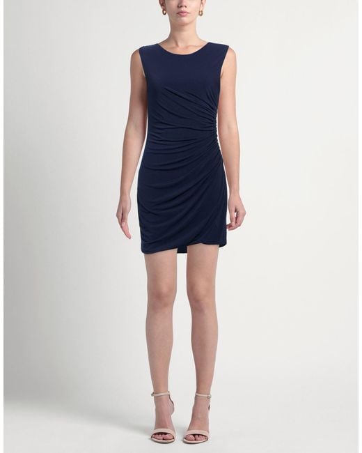 Soallure Blue Mini Dress Polyester, Elastane