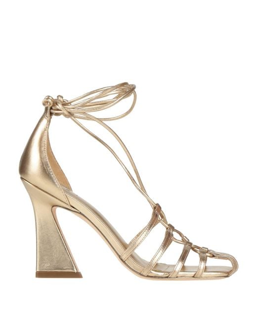 GOLD&ROUGE Metallic Sandals