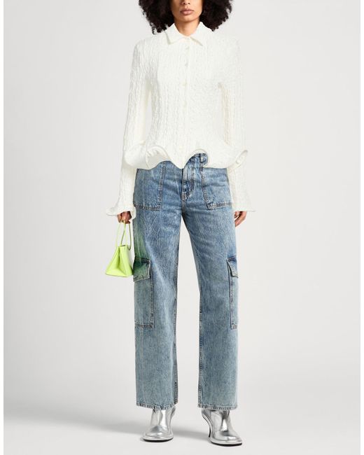 MSGM White Shirt Cotton, Polyamide, Elastane