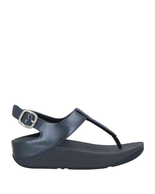 Fitflop Blue Midnight Thong Sandal Synthetic Material, Textile Fibers