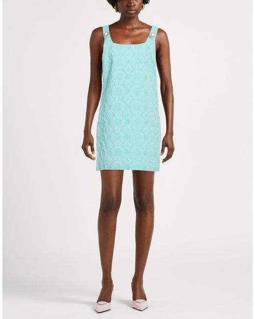 Boutique Moschino Blue Mini Dress Cotton, Polyamide