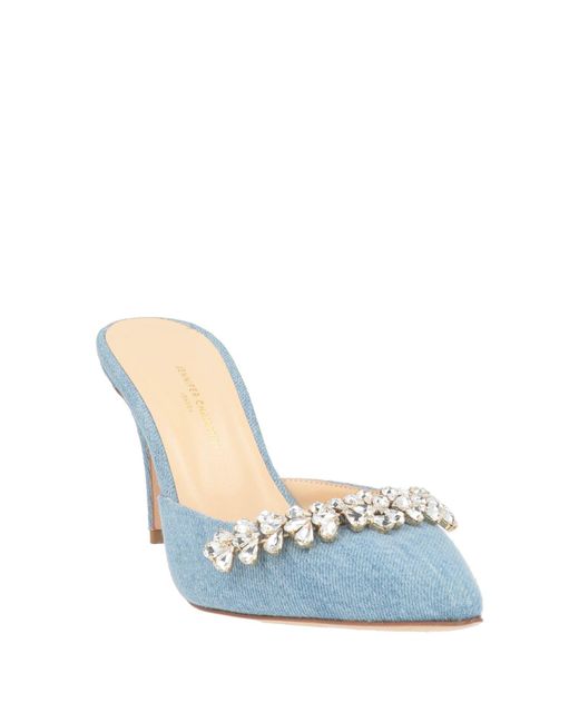 JENNIFER CHAMANDI Blue Slate Mules & Clogs Textile Fibers