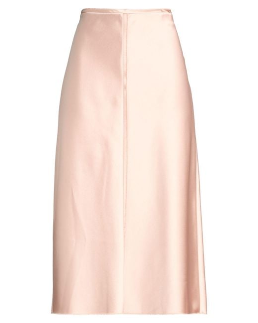 AMI Pink Blush Midi Skirt Polyester, Elastane