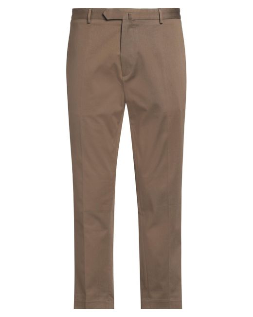 Santaniello Brown Pants Cotton, Elastane for men
