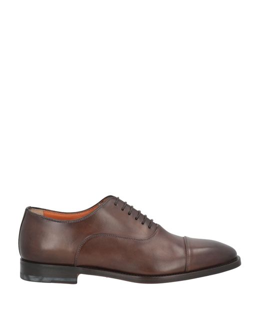 CHAUSSURES HABILLÉES SANTONI OXFORD EN CUIR DOUX MARRON - NEUVES AVEC BOÎTE - CLASSIQUES ÉLÉGANTES